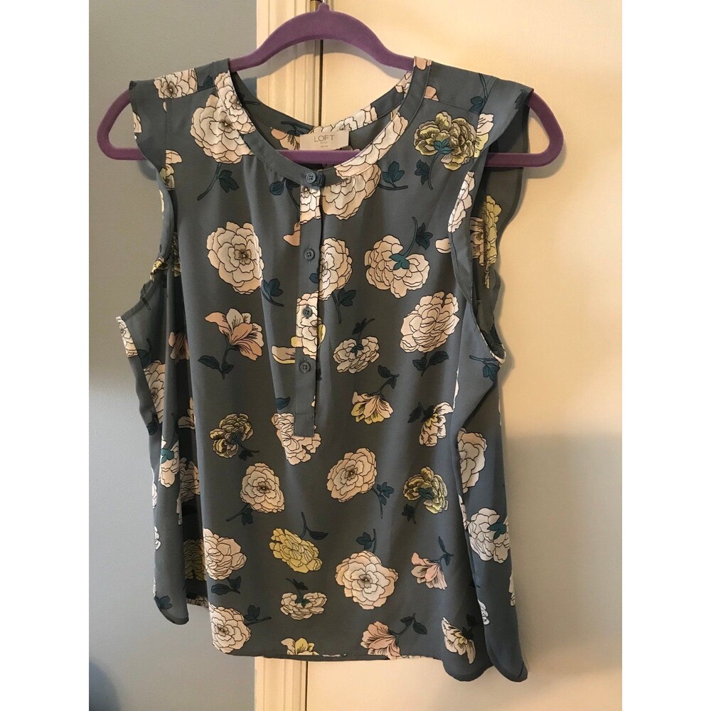 Loft Sleeveless Blouse Size Large Petite